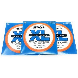 Guitar String D'addario Nickel Wound Regular Light Gauge (0.10/0.46) 3 packs